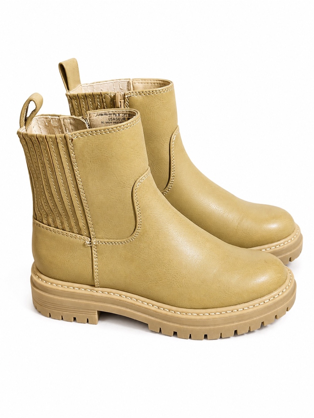 Time and Tru Chelsea Boots in Light Golden Olive size 6